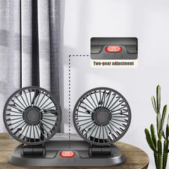 LONG NECK FOLDABLE DOUBLE HEADED FAN - 360 ROTATION Mega Bazzar Pk Pid 3066473
