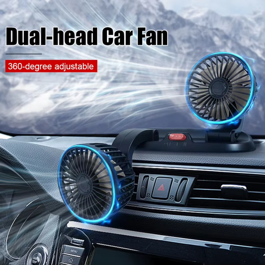 LONG NECK FOLDABLE DOUBLE HEADED FAN - 360 ROTATION Mega Bazzar Pk Pid 3066473