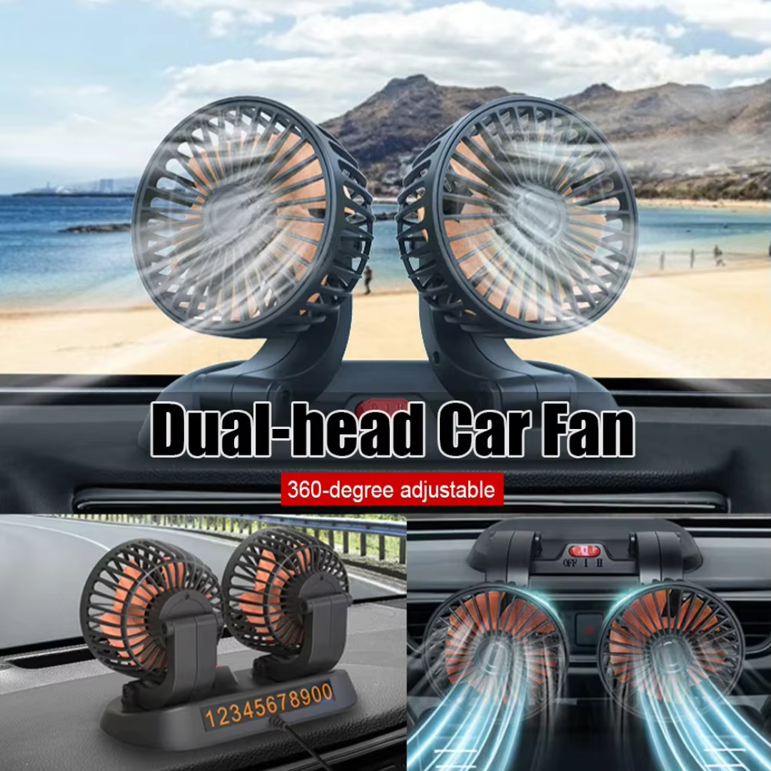 LONG NECK FOLDABLE DOUBLE HEADED FAN - 360 ROTATION Mega Bazzar Pk Pid 3066473