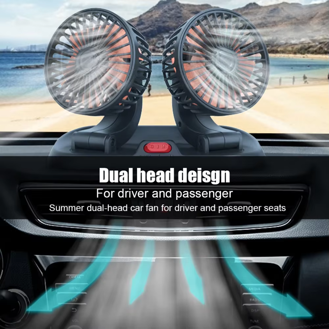 LONG NECK FOLDABLE DOUBLE HEADED FAN - 360 ROTATION Mega Bazzar Pk Pid 3066473