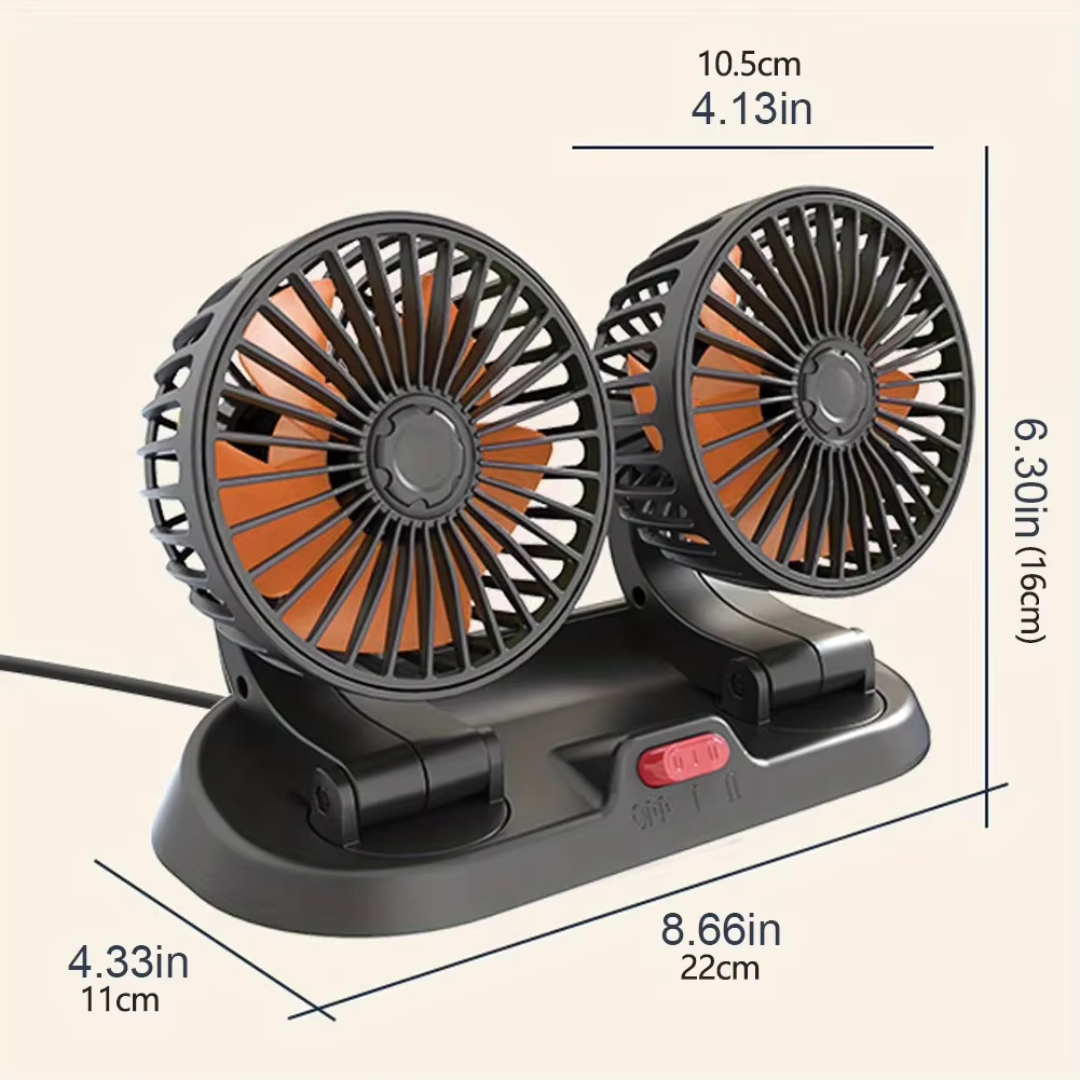 LONG NECK FOLDABLE DOUBLE HEADED FAN - 360 ROTATION Mega Bazzar Pk Pid 3066473