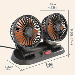 LONG NECK FOLDABLE DOUBLE HEADED FAN - 360 ROTATION Mega Bazzar Pk Pid 3066473
