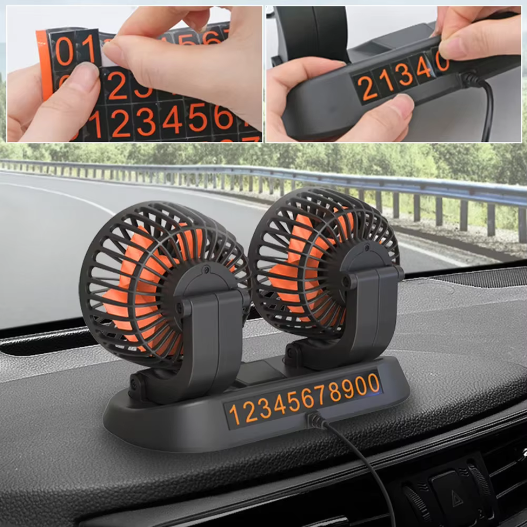 LONG NECK FOLDABLE DOUBLE HEADED FAN - 360 ROTATION Mega Bazzar Pk Pid 3066473