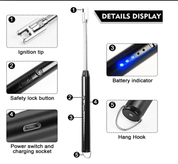 Arc Lighter With Usb Charging - Mega Bazzar Pk