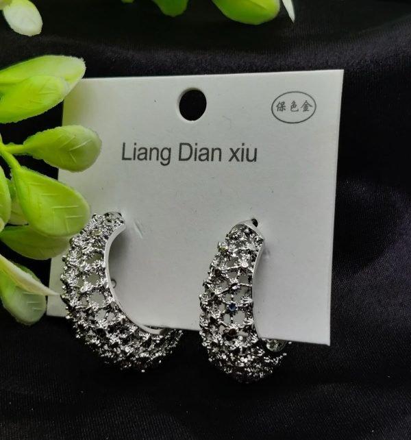 mported Exquisite Antique - style Crescent Hoop Earrings - Mega Bazzar Pk