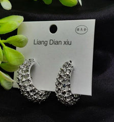 mported Exquisite Antique - style Crescent Hoop Earrings - Mega Bazzar Pk