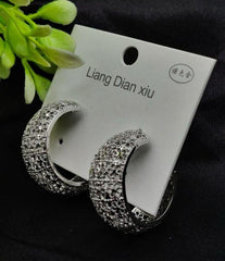 mported Exquisite Antique - style Crescent Hoop Earrings - Mega Bazzar Pk