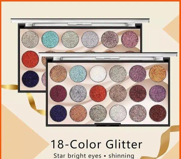 Mocallure Professional 18 - color Glitter Eyeshadow Palette - Mega Bazzar Pk