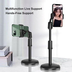 Multifunction Mobile Tripod Stand Mini Tripod Stand Mobile Holder Adjustable Height & Angle Phone Holder - Mega Bazzar Pk