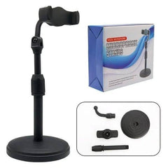 Multifunction Mobile Tripod Stand Mini Tripod Stand Mobile Holder Adjustable Height & Angle Phone Holder - Mega Bazzar Pk