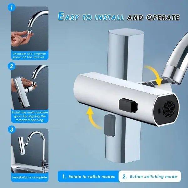 functional Kitchen Sink Waterfall FaucetMulti - Mega Bazzar Pk